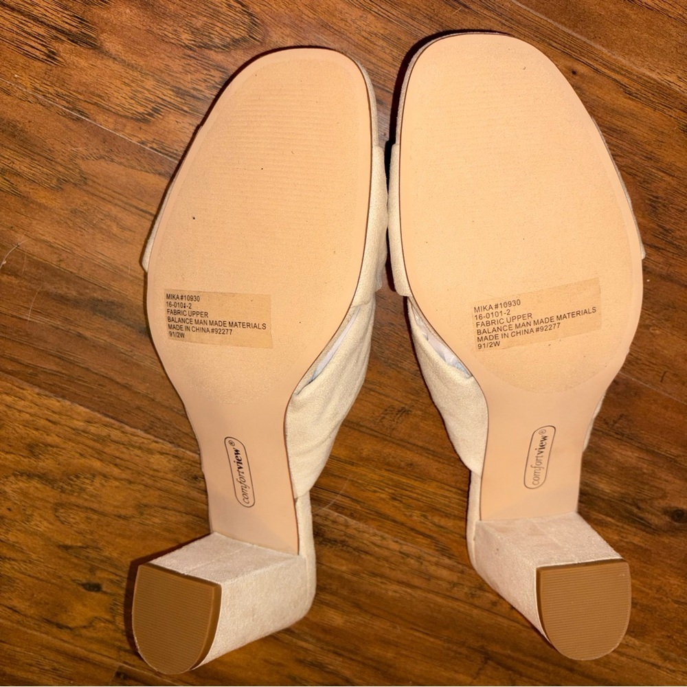 Comfortview Cream Knot Heels Size 9.5 W - Picture 7 of 8